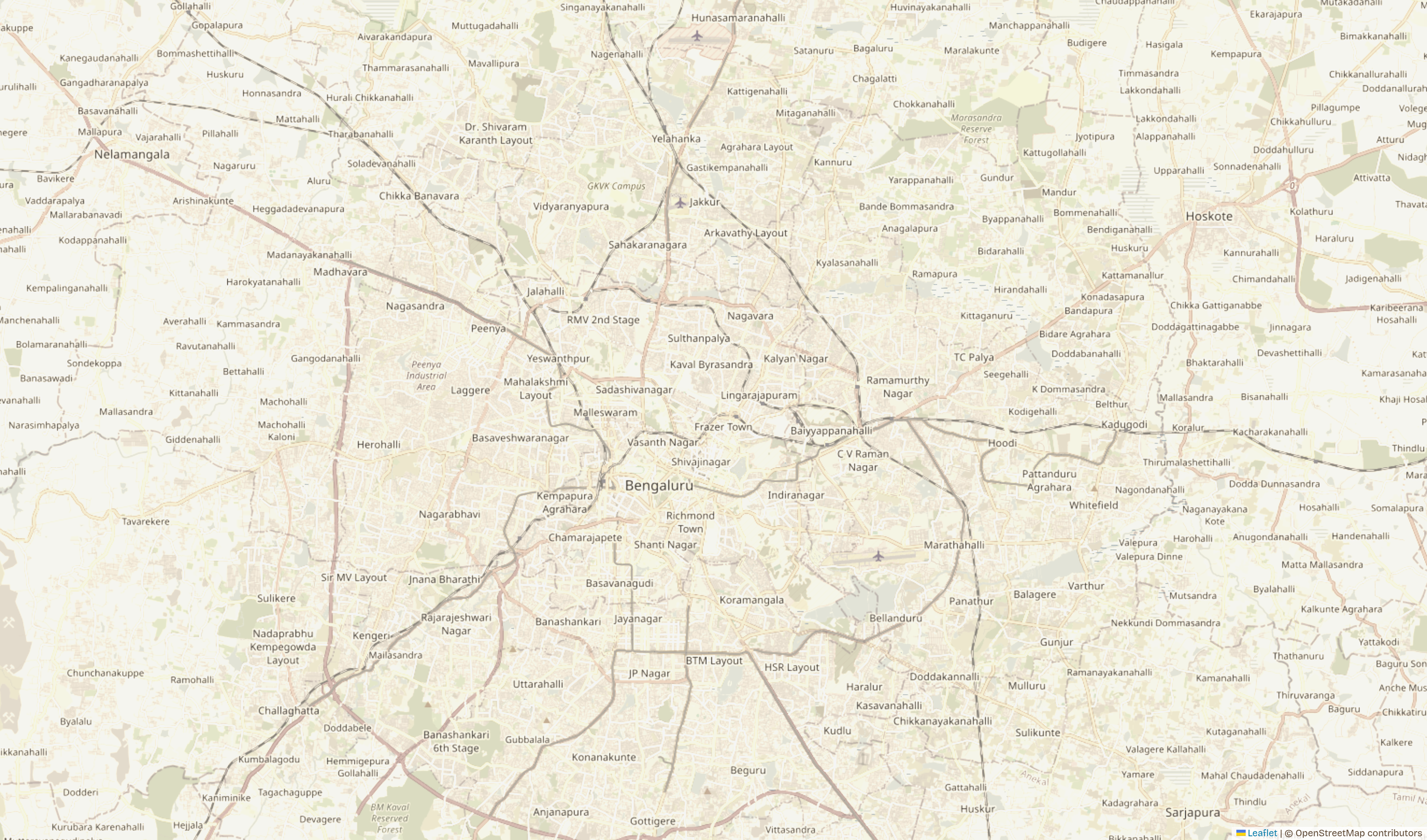 Bengaluru street map